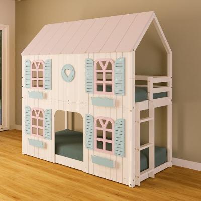 Beliche Montessoriano Casinha Bela Com Coração 4 Janelas Venezianas - Madeira Maciça Branco/rosa/verde | Housin