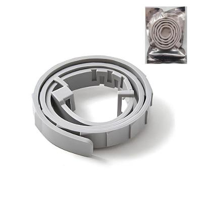 Coleira Antipulgas Para Cães Ajustável 63cm Cinza óleo Essencial Pulgas E Carrapatos