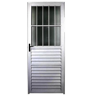 Porta Com Postigo 2,10 X 0,80 Esquerda Alumínio - Janellot Porta C-postigo 210x080e Janellot 0961