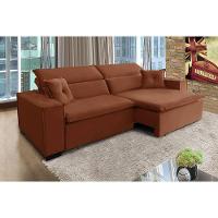 Sofá Londres 2.40m Retrátil E Reclinável Pillow Top - Terra - 1