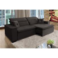 Sofá Londres 2.70m Retrátil E Reclinável Pillow Top - Marrom - 2