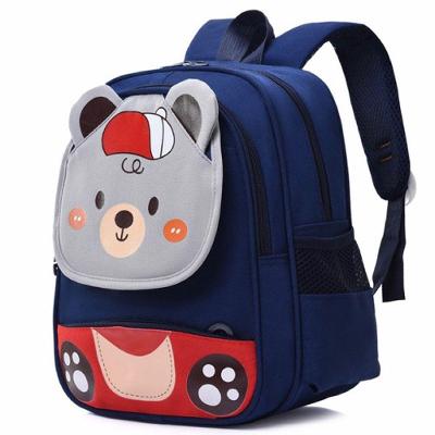 Mochila Infantil Escolar Menina E Menino De Desenho Cor:azul Marinho Com Vermelho 068
