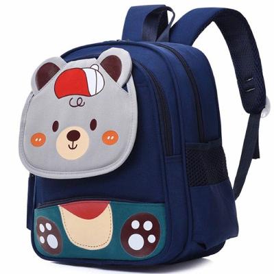 Mochila Infantil Escolar Menina E Menino De Desenho Cor:azul Marinho Com Verde 068