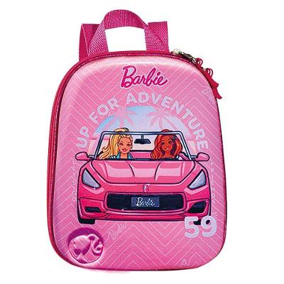 Mochila Infantil Costas Com Alças Ajustáveis Menina 3+ Barbie Conversível Tamanho P Cor Rosa