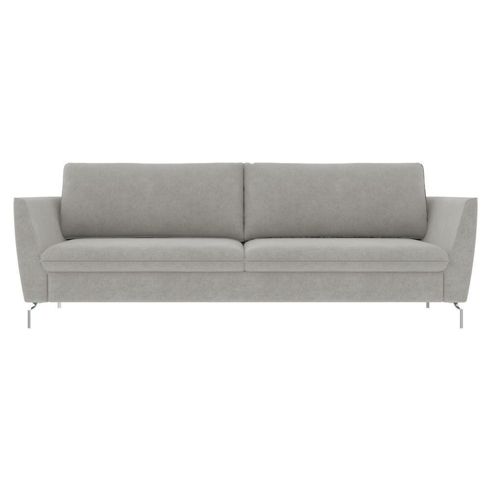 Sofá Decorativo 230cm Olívia Suede Cinza Gran Belo - 1