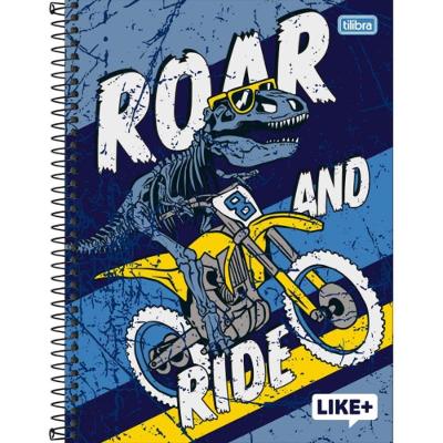 Caderno Espiral Capa Dura Universitário Like + Masculino 1 Matéria 96 Folhas Tilibra Estampa 2