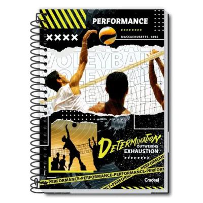 Caderno Espiral Universitário Capa Dura A4 10 Matérias 160 Folhas Performance Credeal Estampa 3