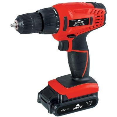 Furadeira Parafusadeira 18v Bateria Bivolt Worker