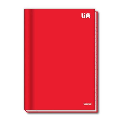 Kit 10 Cadernos Brochura Grande 1 Matéria 80 Folhas Lift Credeal Vermelho