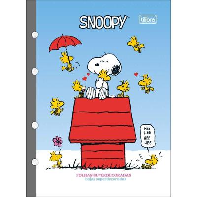 Refil Tiliflex Para Caderno Argolado Colegial Snoopy 80 Folhas Tilibra Modelo 2