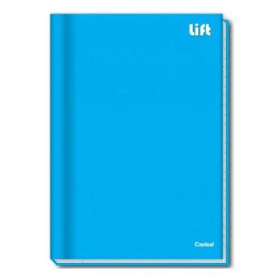 Kit 10 Cadernos Brochura Grande 1 Matéria 80 Folhas Lift Credeal Azul