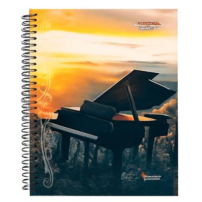 Caderno Espiral De Música Universitário Capa Dura 64 Folhas 1 Matéria Tamoio Estampa 4