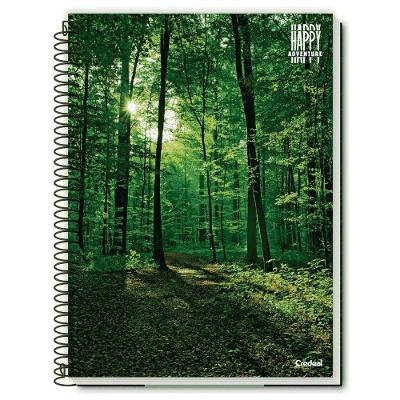 Caderno Espiral Universitário 1 Matéria 96 Folhas Capa Dura Happy Adventure Credeal Estampa 4