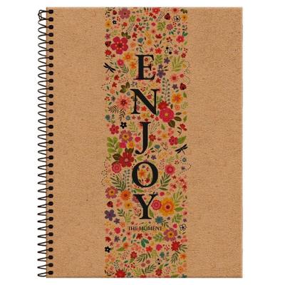 Caderno Espiral Colegial Capa Dura Kraft Art 80 Folhas 1 Matéria Enjoy Foroni