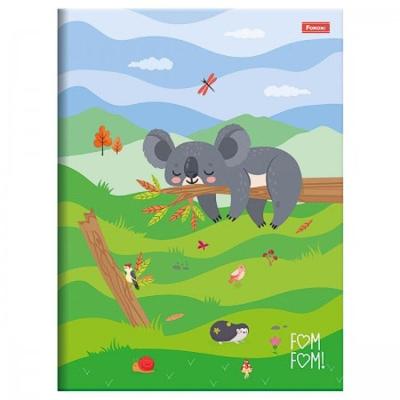 Caderno Brochura Capa Dura Universitário Fom Fom 80 Folhas Foroni Estampa 3