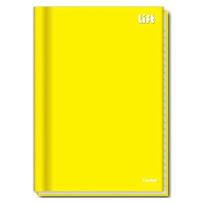 Kit 10 Cadernos Brochura Grande 1 Matéria 80 Folhas Lift Credeal Amarelo