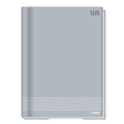 Caderno Brochura Universitário Capa Dura A4 1 Matéria 80 Folhas Lift Credeal Cinza