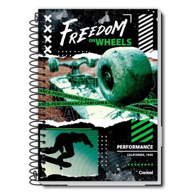 Caderno Espiral Universitário Capa Dura A4 10 Matérias 160 Folhas Performance Credeal Estampa 4
