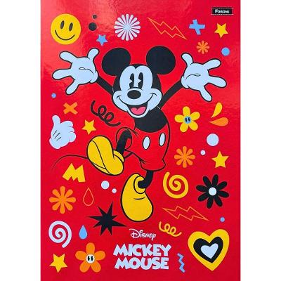 Caderno Brochura Capa Dura Universitário Mickey Vintage 80 Folhas Foroni Estampa 3