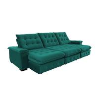 Sofá Coliseu 3.40m Retrátil E Reclinável Super Pillow - Verde - 6