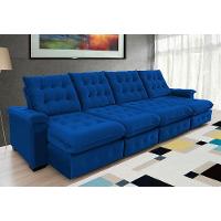 Sofá Coliseu 4.00m Retrátil E Reclinável Super Pillow - Azul - 1