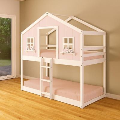 Beliche Montessoriano Casinha Dos Sonhos Madeira Maciça Rosa/branco Housin