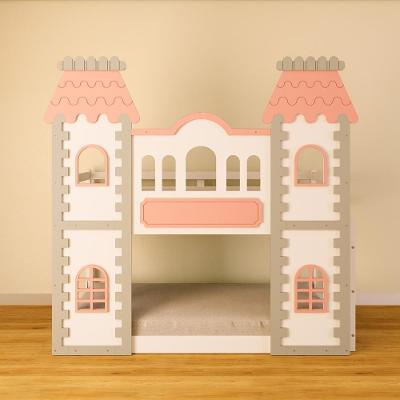 Beliche Montessoriano Castelo Encantado - Madeira Maciça Branco/cinza/rosa | Housin