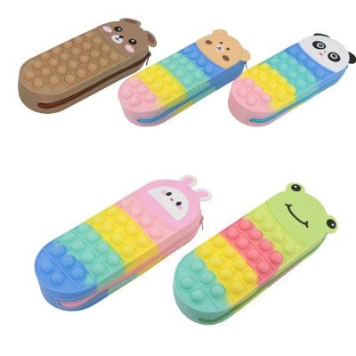 Estojo Escolar Infantil Pop It Divertido Animais