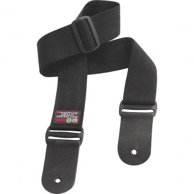 Correia Lisa Nylon 5cm Ponteira De Couro Duplo Cnp Preta