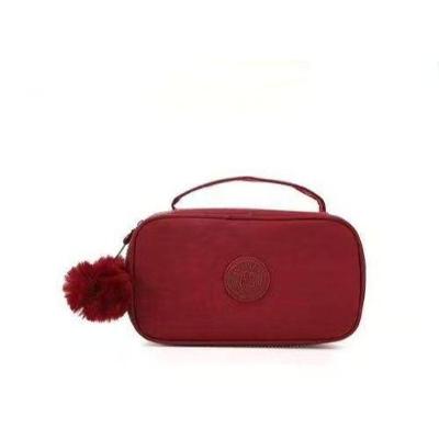 Estojo Escolar Feminino/ Masculino Box Juvenil Martelasse Organizador Grande Jumbo Box 2 Compartimentos Cor:vinho 330