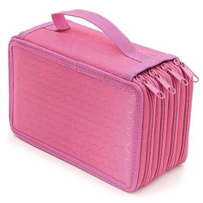 Estojo Box Escolar Com Divisorias/grande Capacidade Com 4 Niveis E Ziper 72 Canetas Cor:r