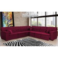 Sofá Magno 3.97x3.32m De Canto, Retrátil E Reclinável - Vinho - 1