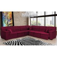 Sofá Magno 3.97x3.32m De Canto, Retrátil E Reclinável - Vinho - 2