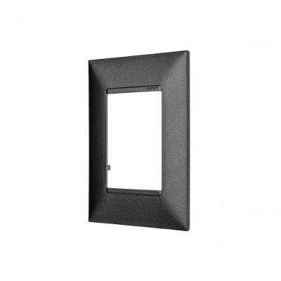 Placa 3 Postos 4x2 Preta 618503pt