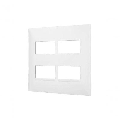 Placa 2+2 Postos Separados 4x4 Branca 618514bc