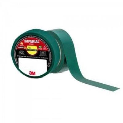 Fita Isolante 18mm X 10m Imperial Verde 3m - Pct / 10