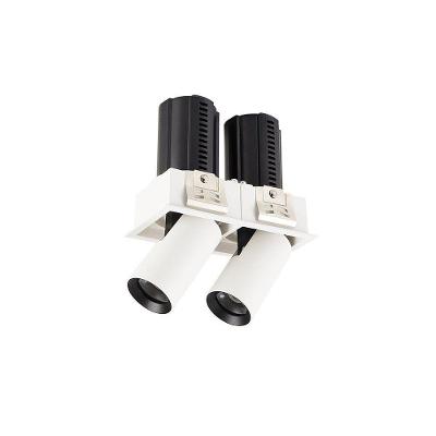 Spot De Embutir Retrátil Nordecor Aiva Duo Led Alto Irc 97 Bivolt Branco - 2700k - Luz Amarela