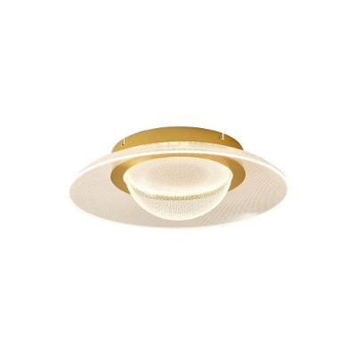 Plafon Nordecor Arki 45cm Led Bivolt Dourado Fosco