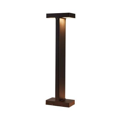 Luminária De Jardim Nordecor Elon Duplo 6491 60cm Led 10w Bivolt Preto 3000k Luz Amarela
