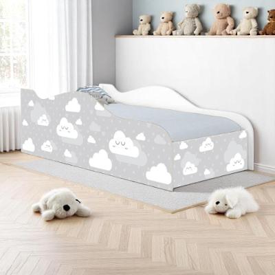 Cama Fun Nuvens Cinza Solteiro