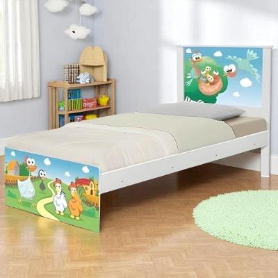 Cama Solteiro Com Cabeceira Barcelona Fazendinha