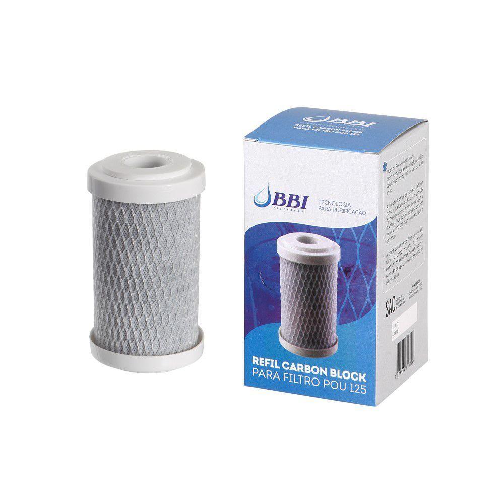 Refil Filtro Carbon Block Bbi Rep-pou125 Para Filtro 5´´ - 2