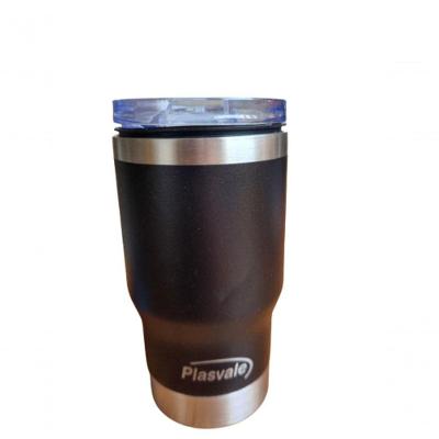 Copo Térmico 4 Em 1 Com Tampa Porta Latas E Long Neck Plasvale Preto