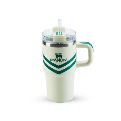 Copo Quencher Stanley Com Canudo Com Alça 591ml Cream Chevron