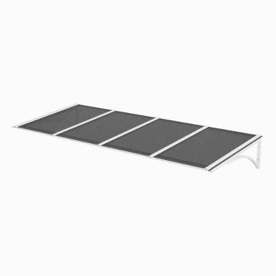 Toldo Fixo Policarbonato Alveolar Fume - 2,50m X 1,50m - Estrutura Branca
