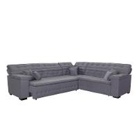 Sofá Magno 2.57x2.37m De Canto, Retrátil E Reclinável - Chumbo