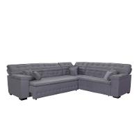 Sofá Magno 2.57x2.37m De Canto, Retrátil E Reclinável - Chumbo - 7