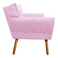 Sofá Retrô Namoradeira Anitta Suede Rosa Bebê - 2