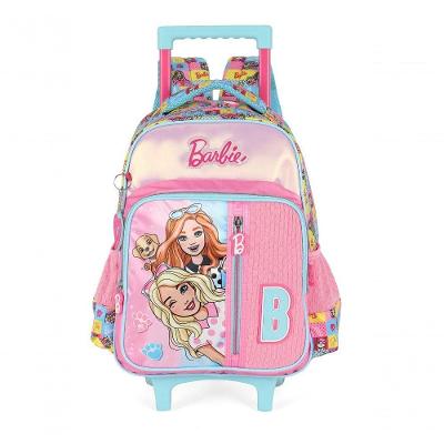Mochila Com Rodas Barbie Rosa - Unico Rosa