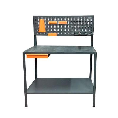 Bancada De Trabalho Com Acessorios Grafite E Laranja Presto